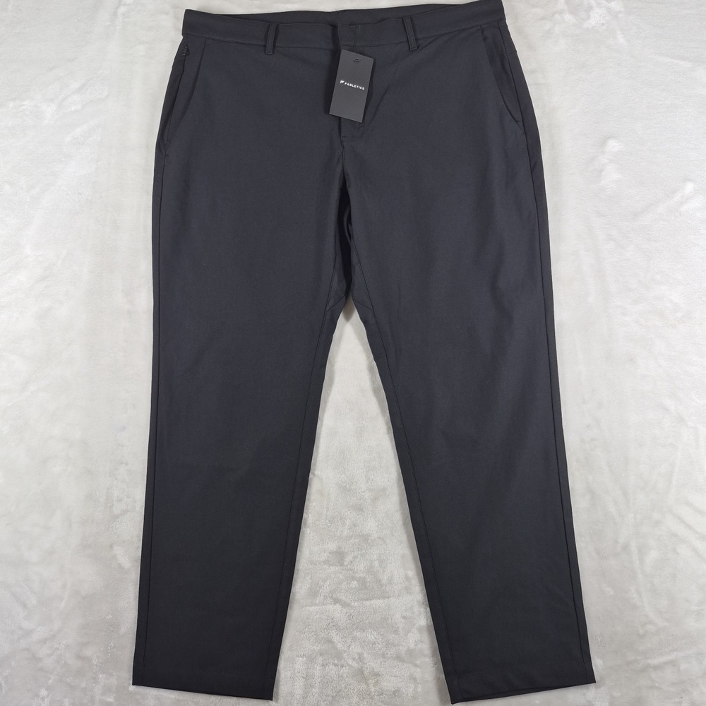 Fabletics The Don Trouser Pants Men's 38x28 Black Classic Fit 5 Pockets NWT